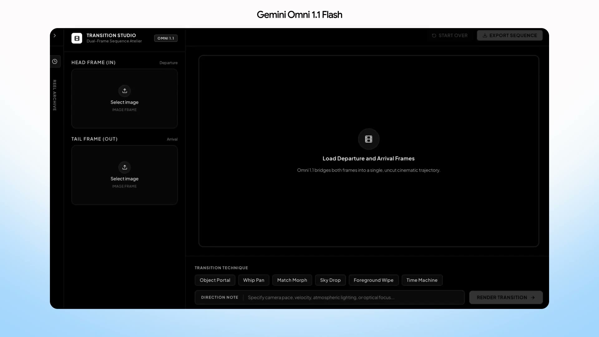 Abre el generador Omni 1.1 Flash